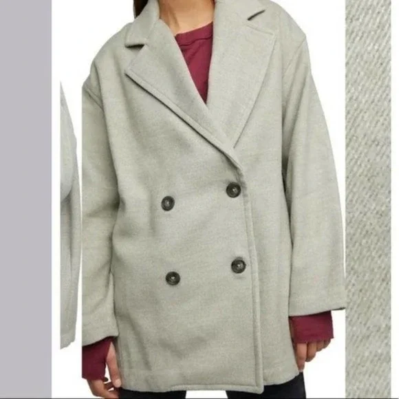 Free People Women’s Hannah Super Soft Slouchy Blazer Jacket Washed Oregano Sz L - Picture 3 of 7